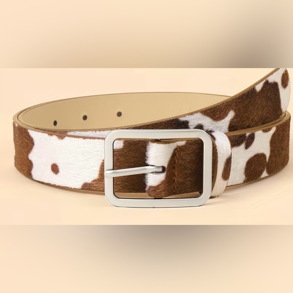 Cowhide Pattern Women's Belt